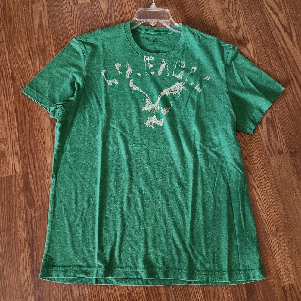 American Eagle Outfitters Green Logo Tee